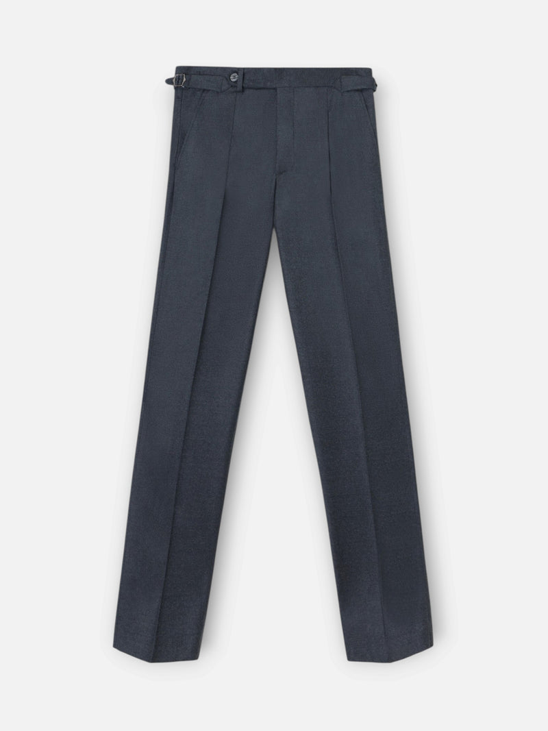 Pantalon unique pinzas liso gris