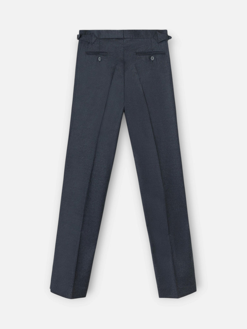Pantalon unique pinzas liso gris