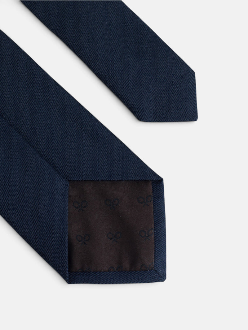 Corbata espiga unique azul marino
