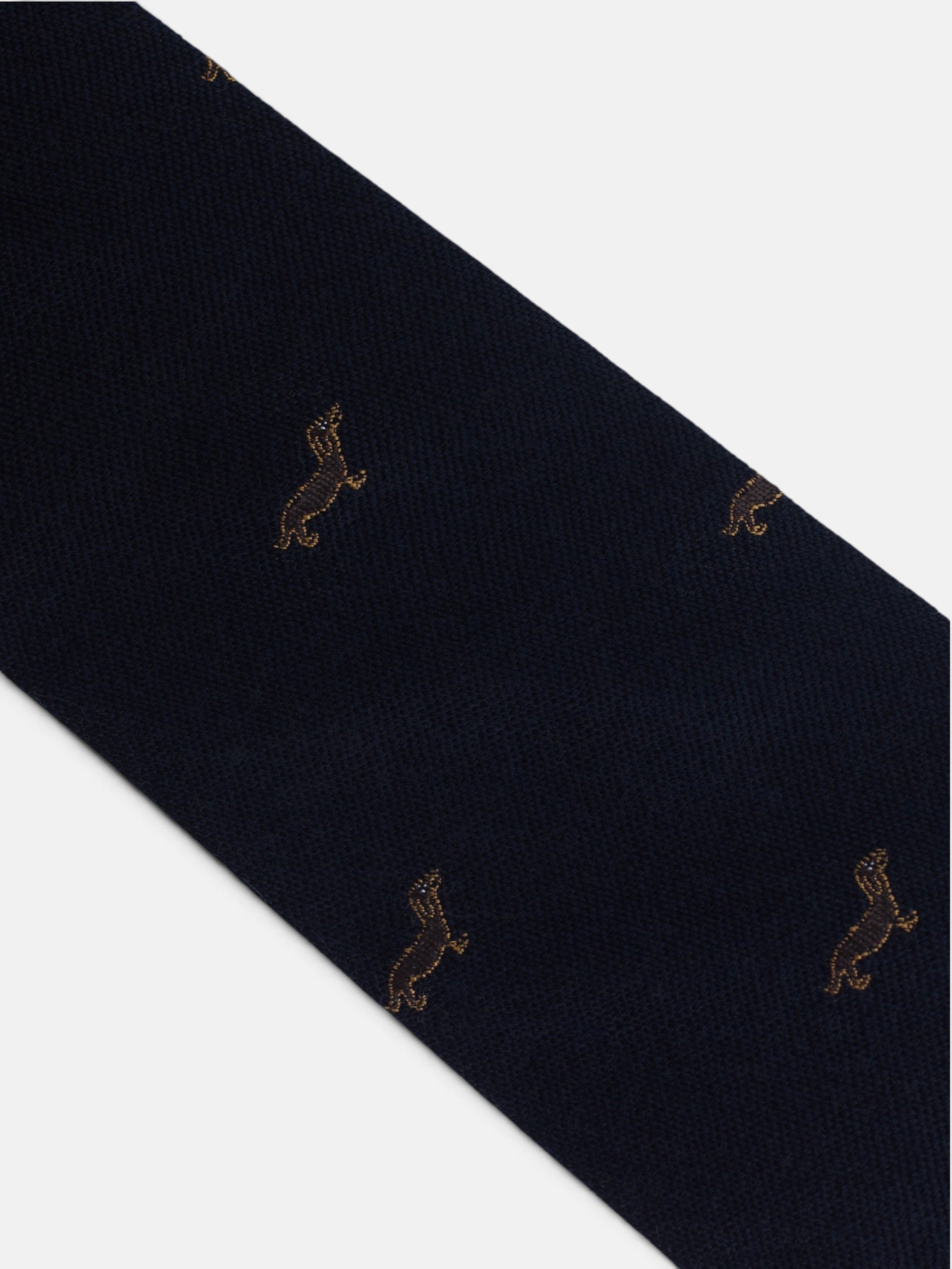 Corbata motivo doggy azul marino