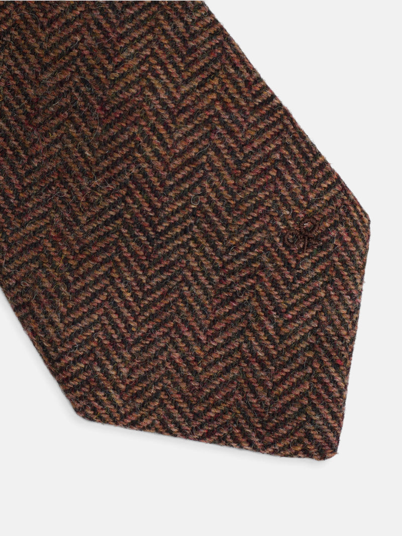 Corbata espiga marron