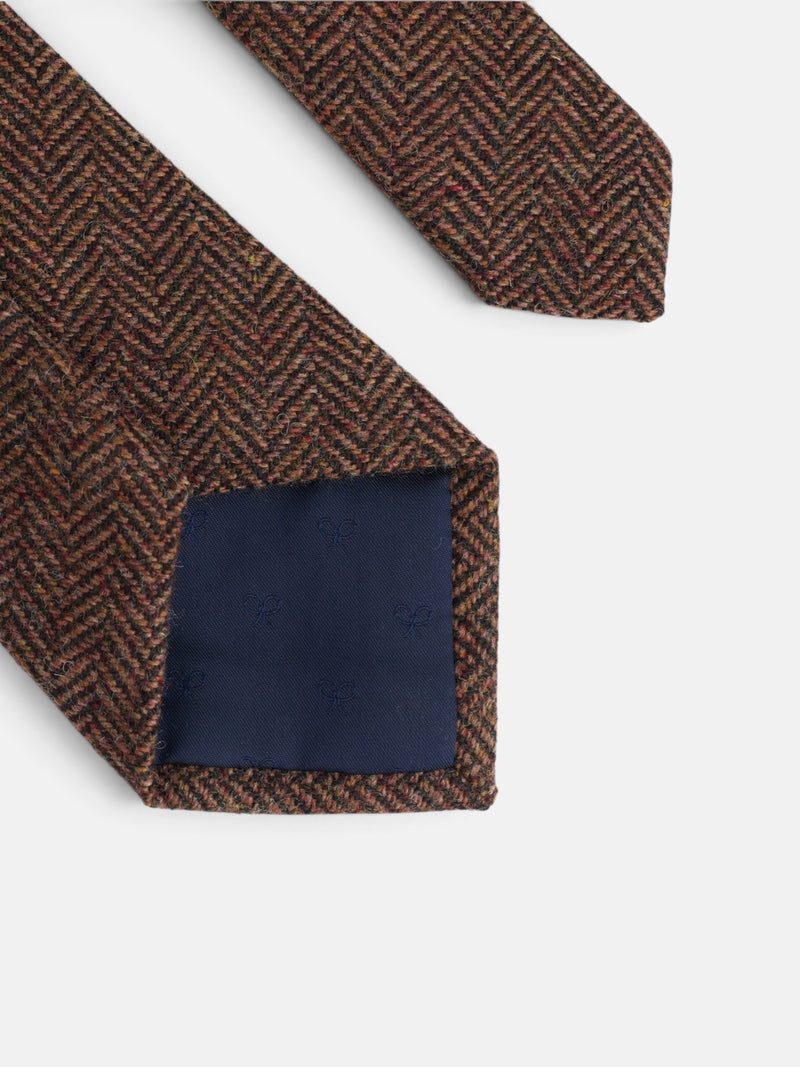 Corbata espiga marron