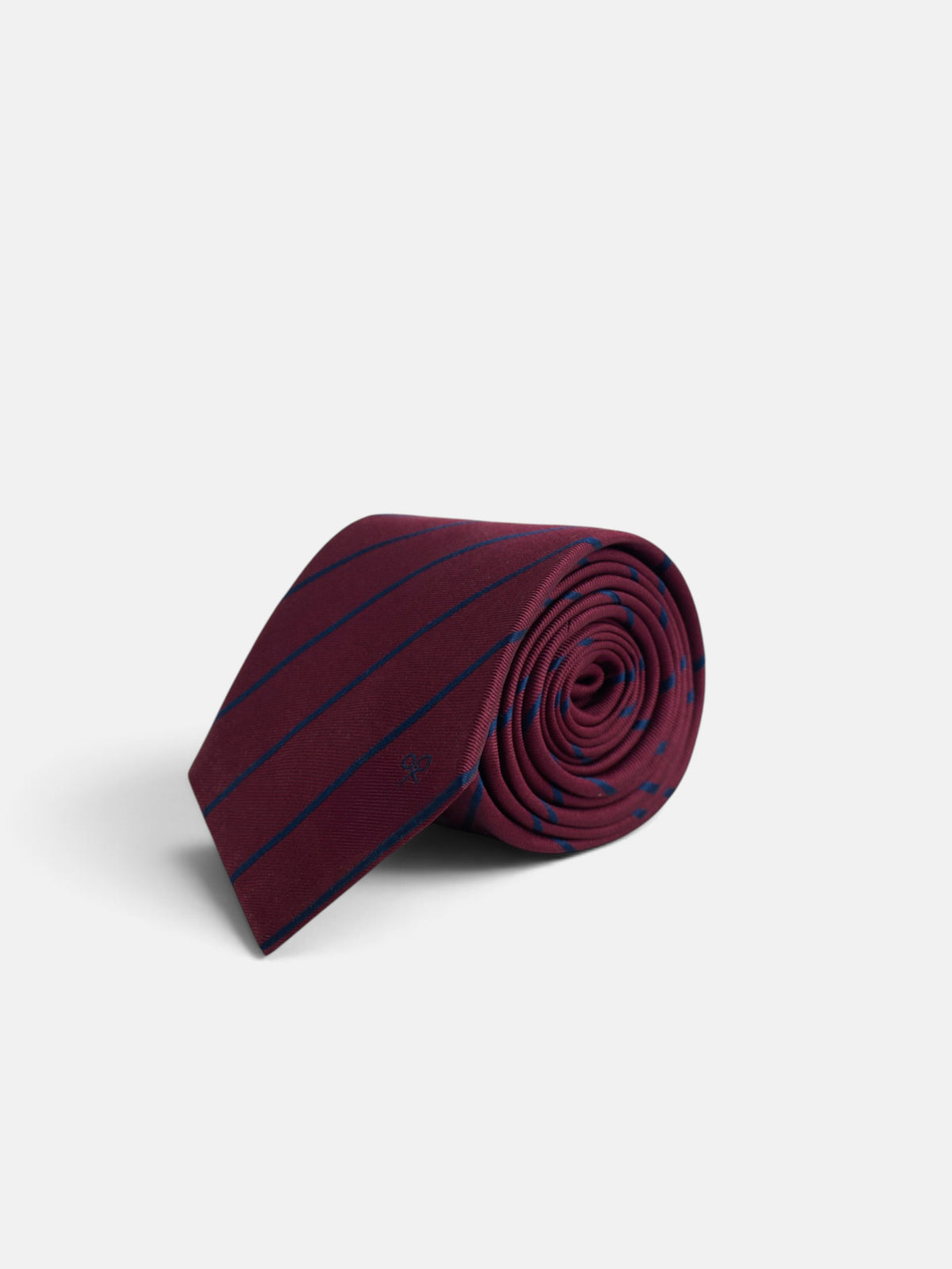 Burgundy medium stripe tie