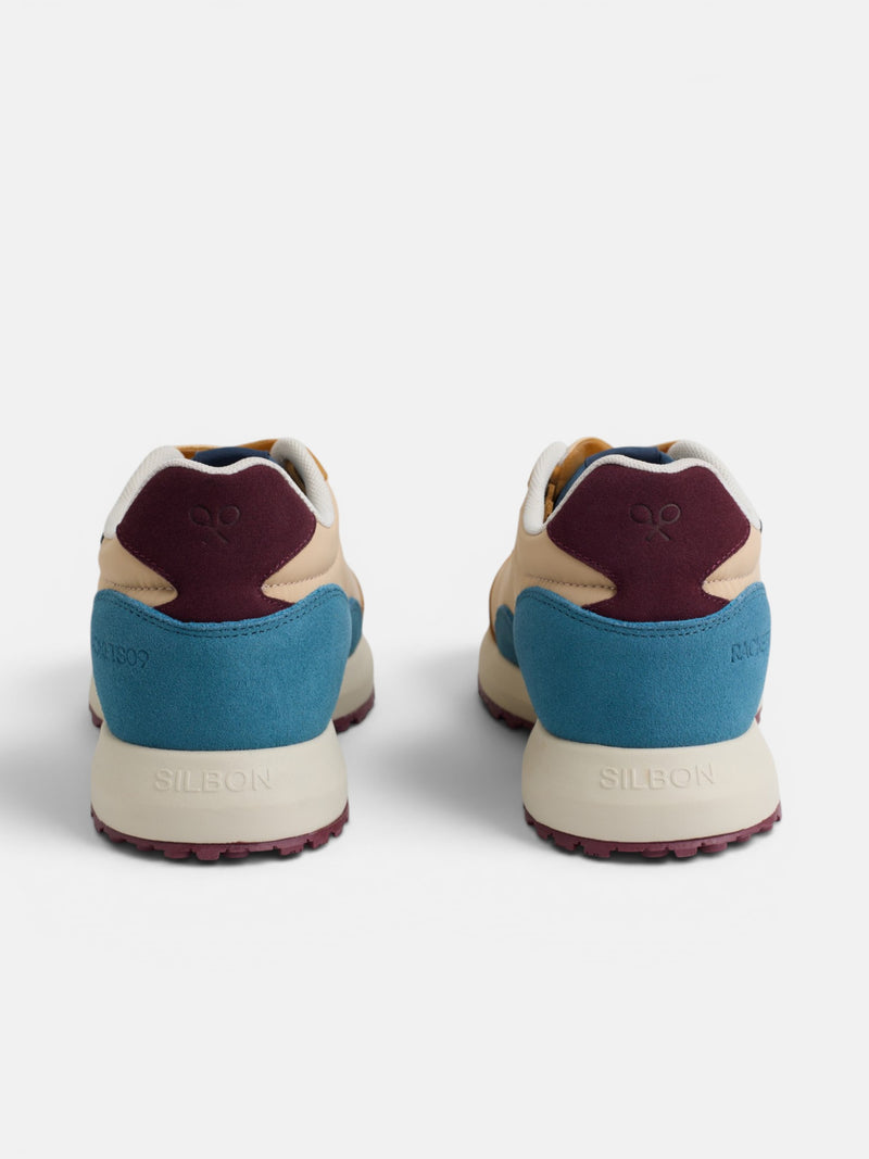 Baskets RACKETS09 camel et bleu