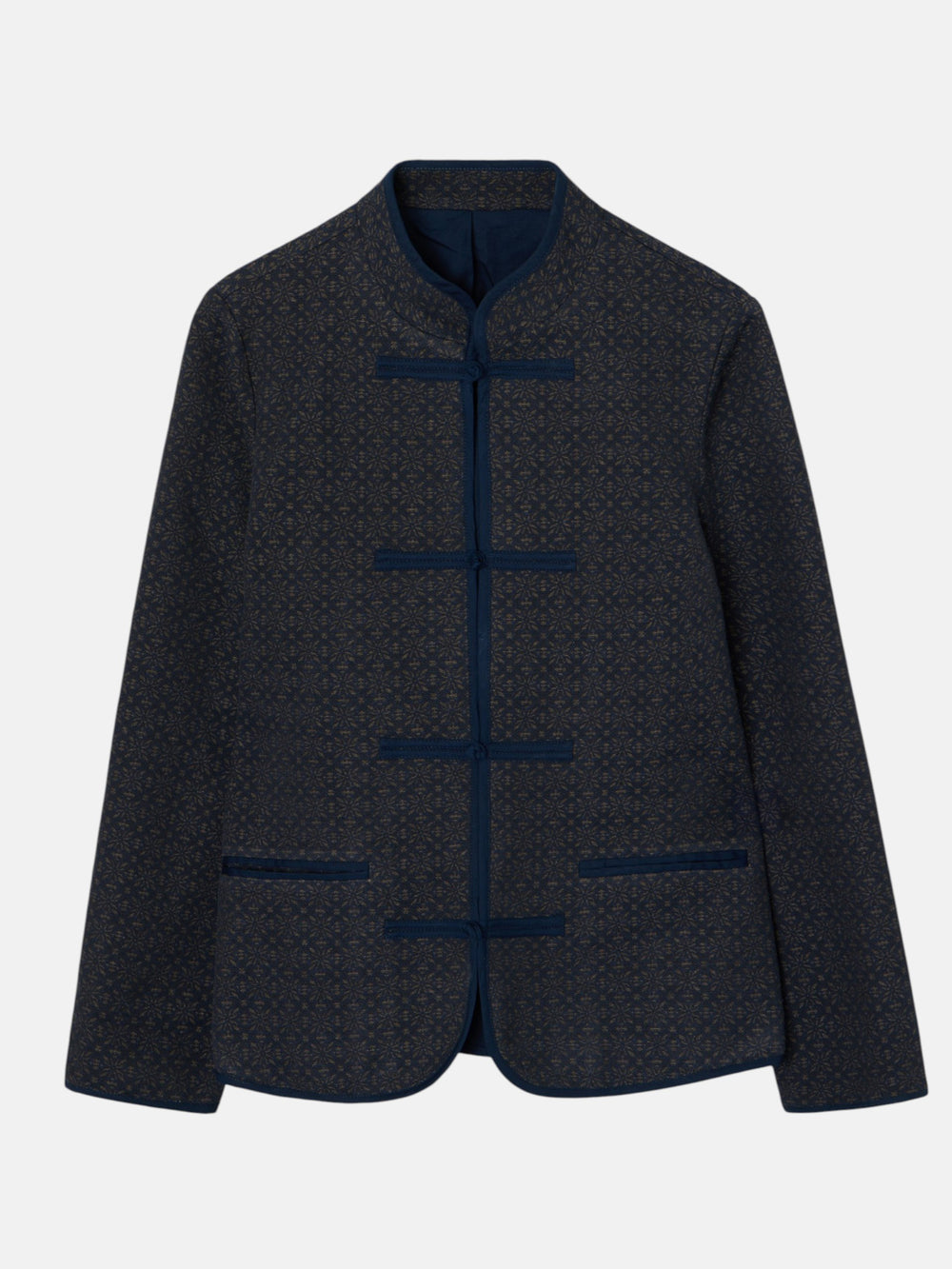 Chaqueta jacquard azul marino