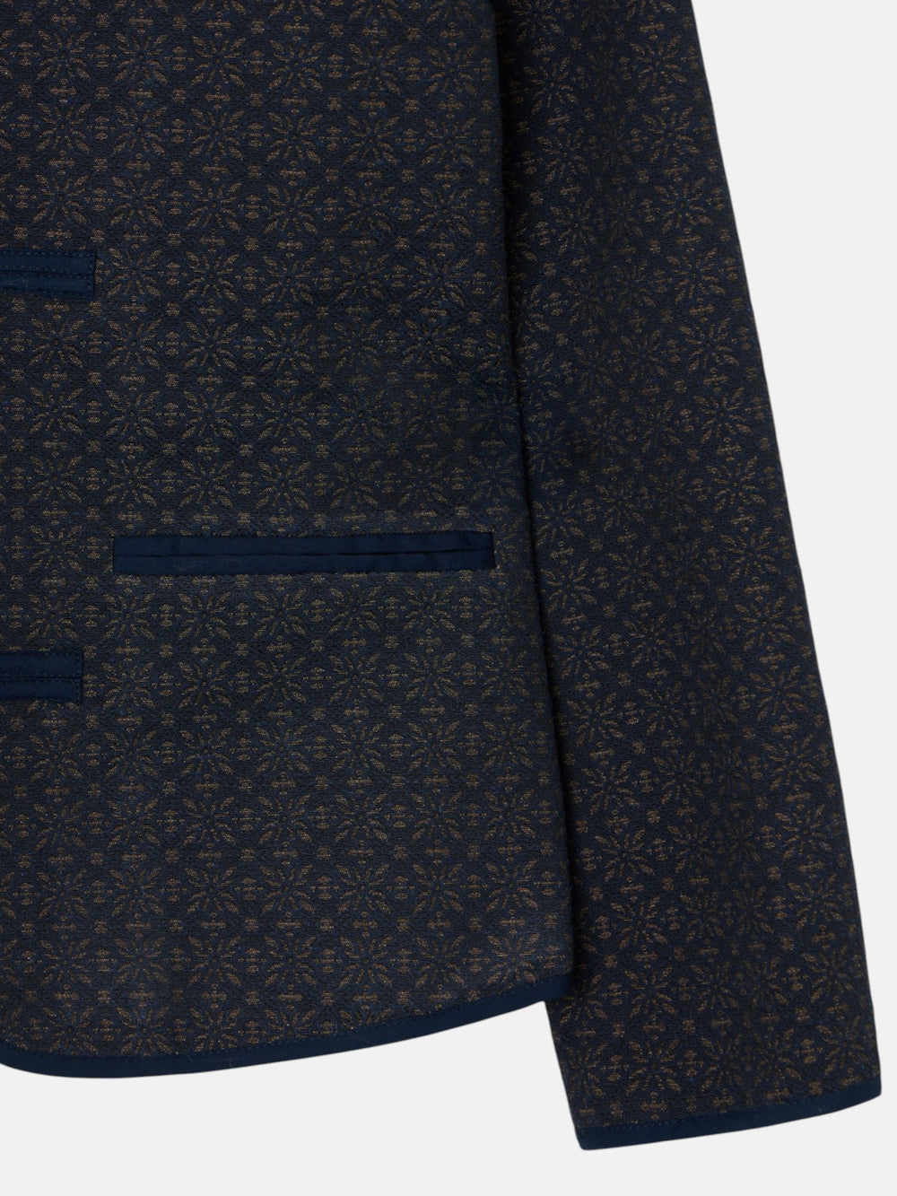 Chaqueta jacquard azul marino