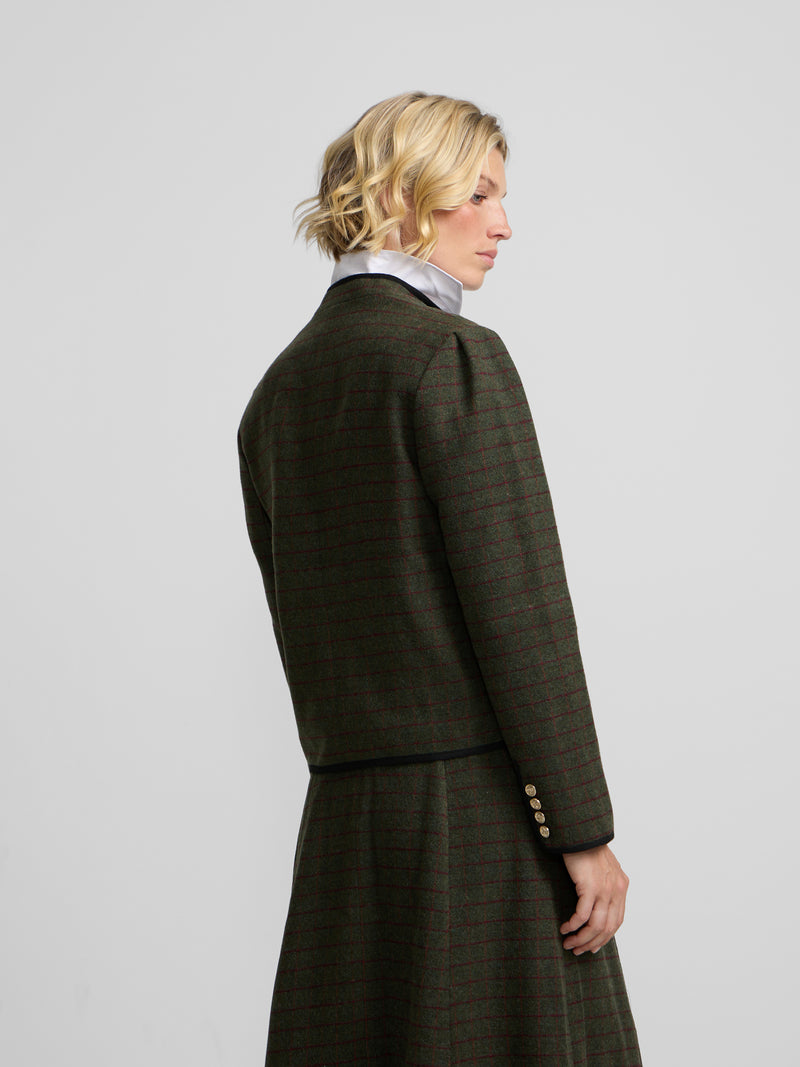 Short Austrian green checkered