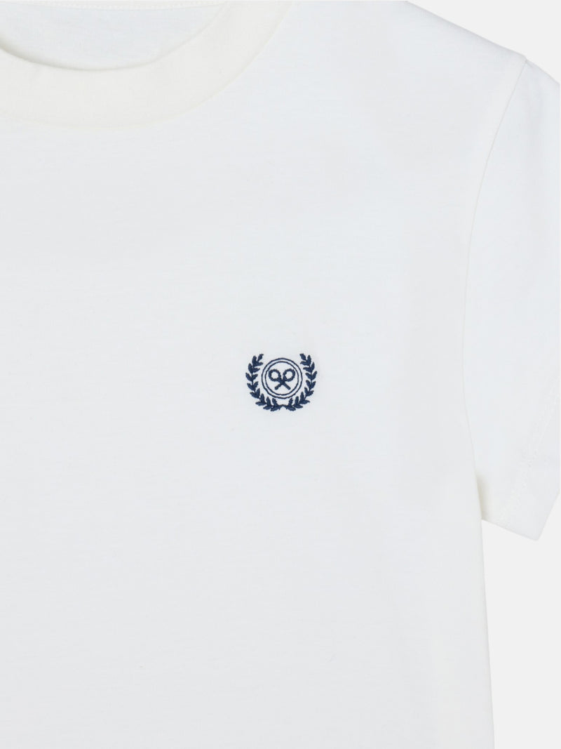 T-shirt femme Silbon varsity écru