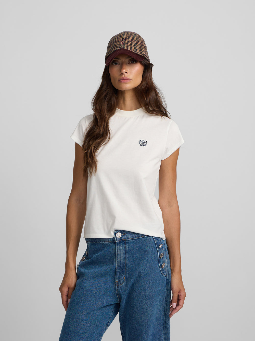 Camiseta woman silbon varsity crudo