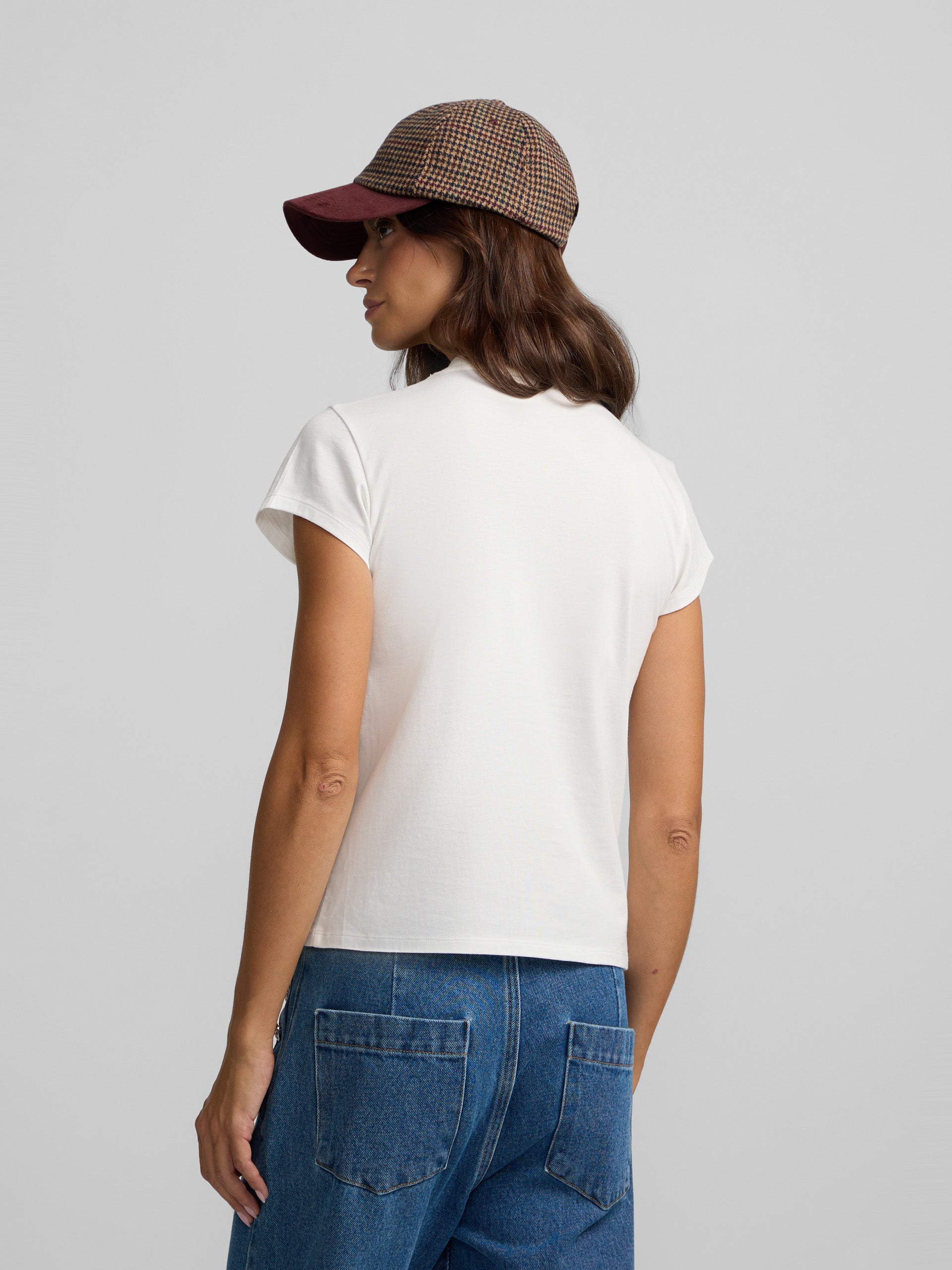 T-shirt femme Silbon varsity écru