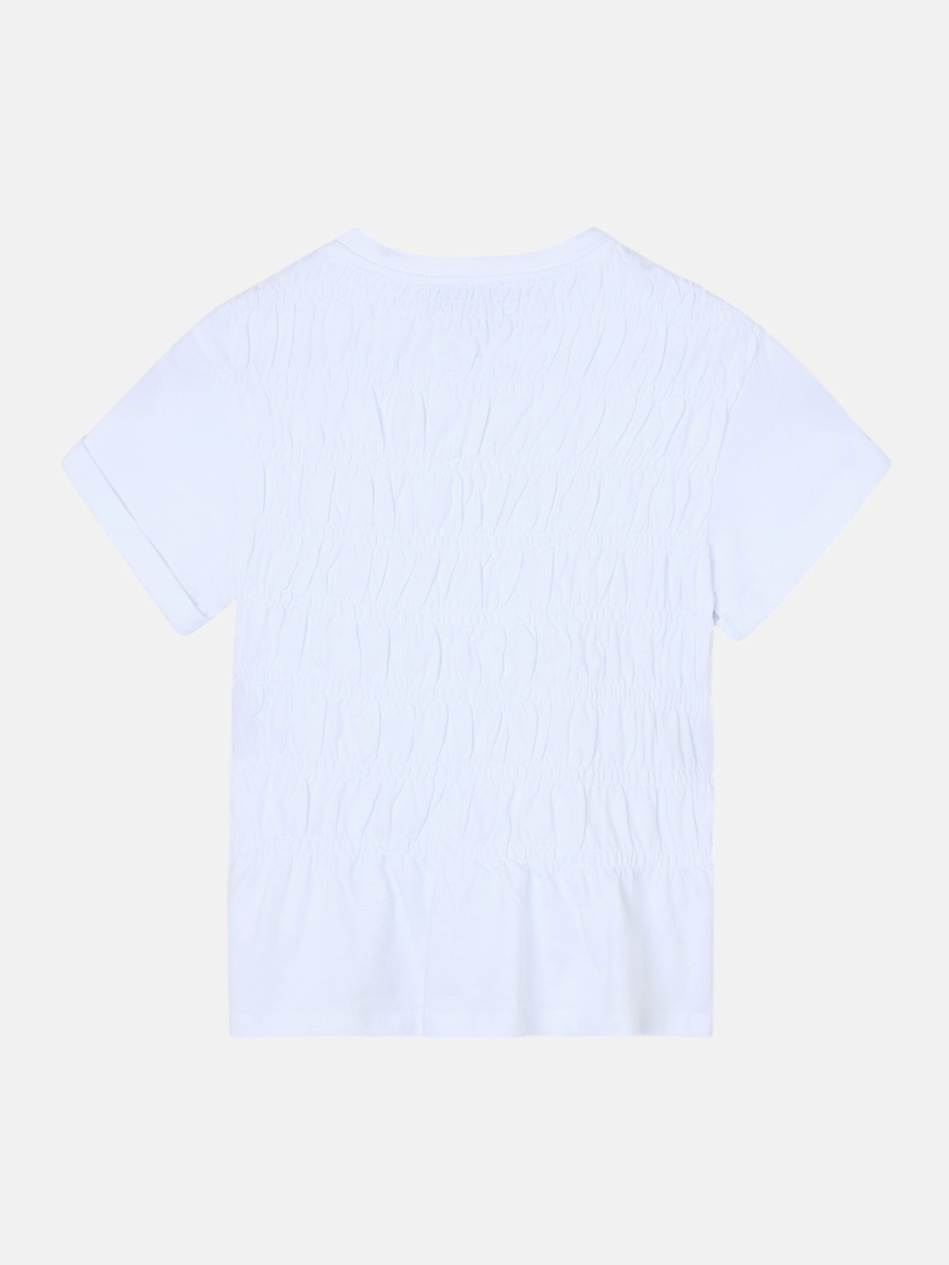 Camiseta woman punto smock blanca