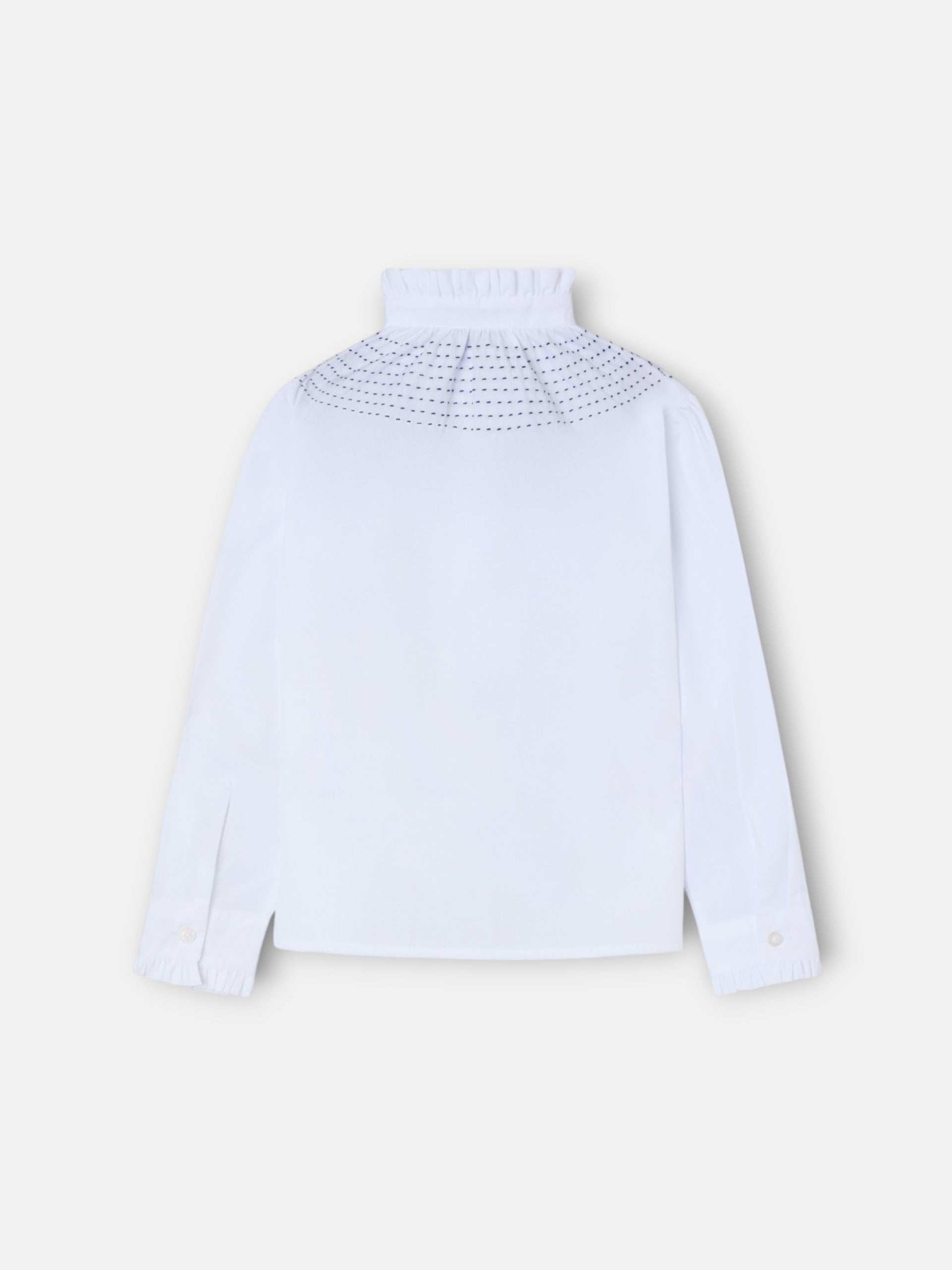 Camisa girl fruncidos blanco
