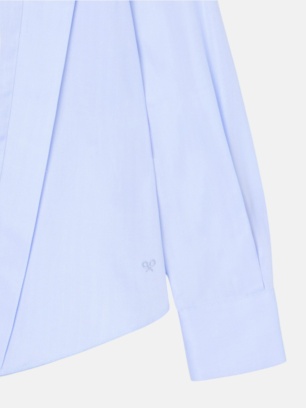 Chemise structurée à chevrons bleu ciel