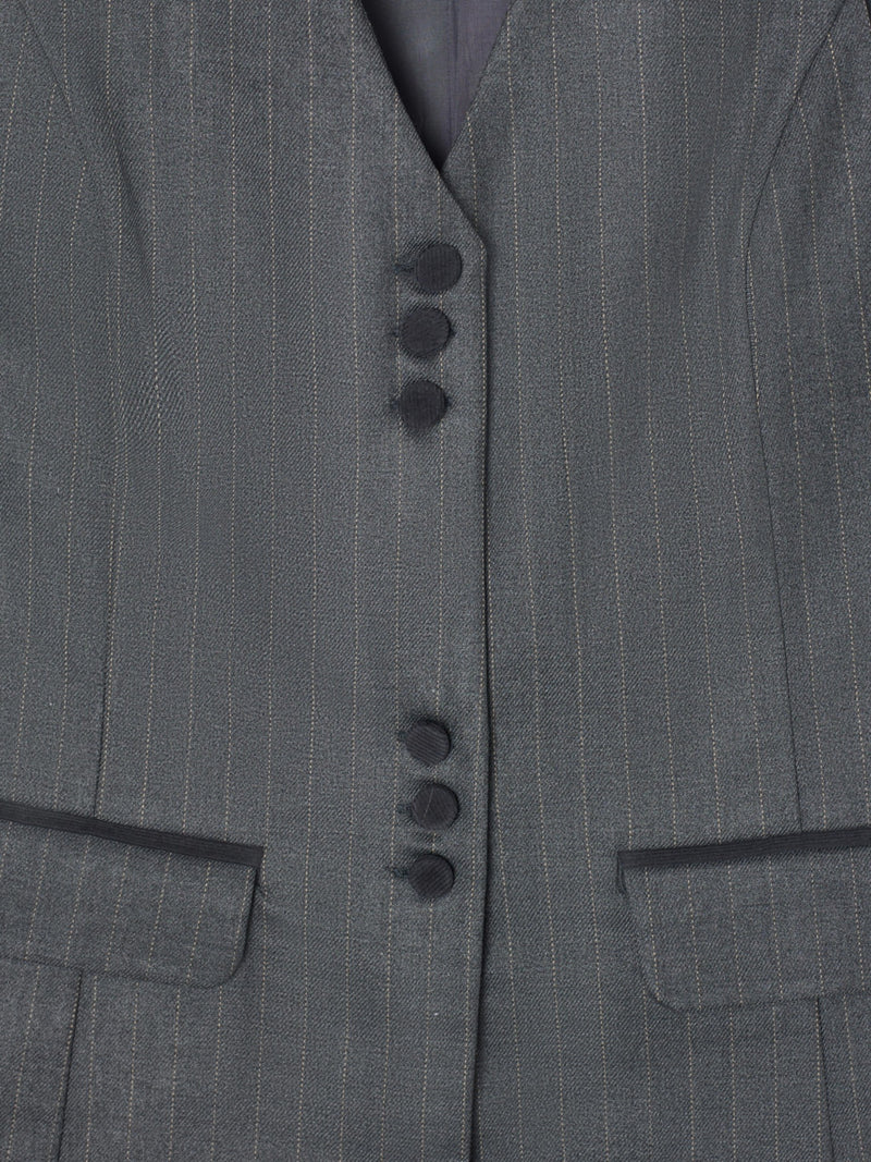 Gilet à rayures diplomatiques gris