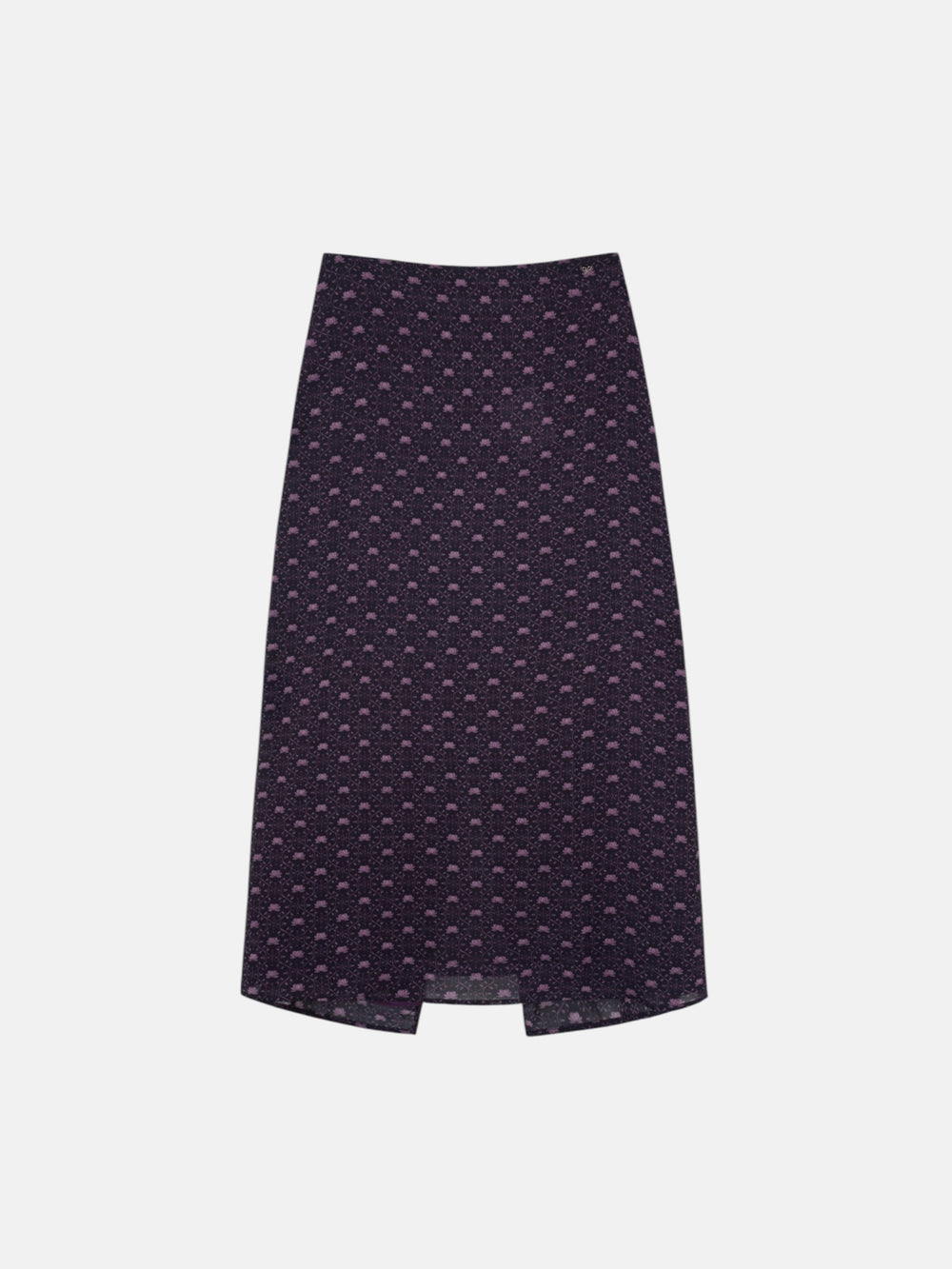 Jupe midi à nouer imprimé violet