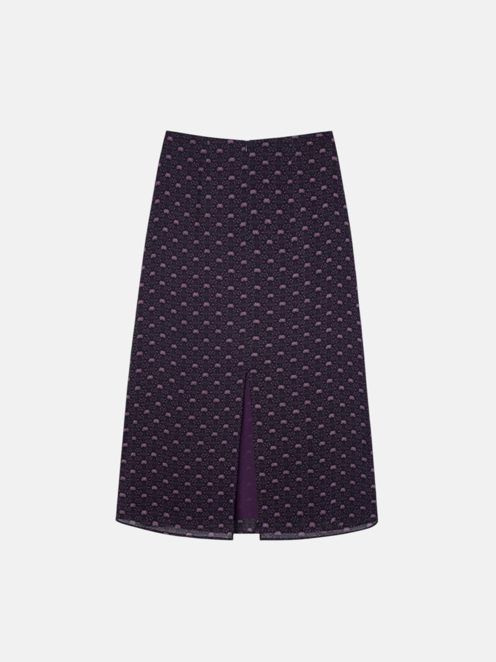 Jupe midi à nouer imprimé violet
