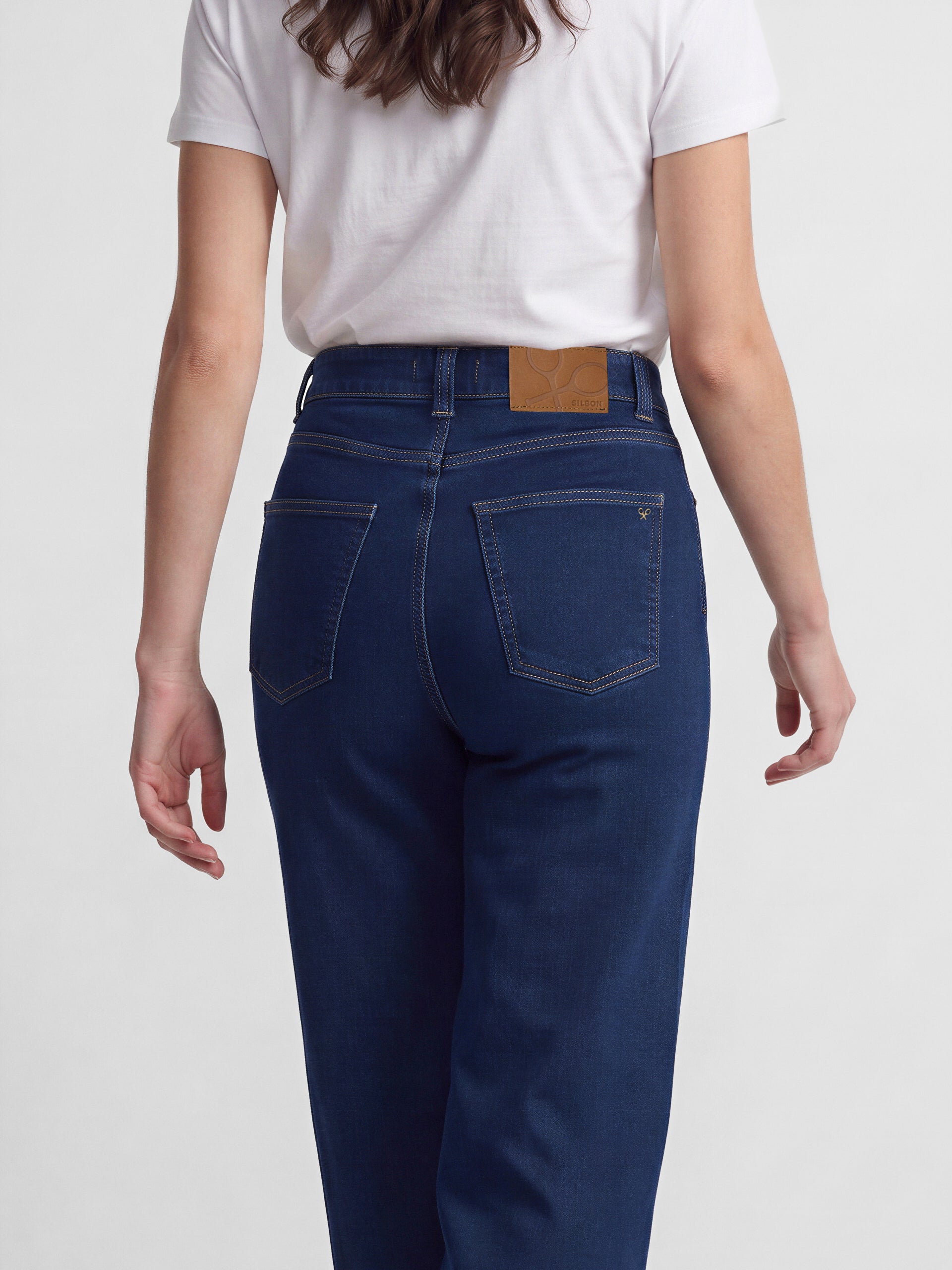 Pantalon flare en denim bleu