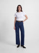 Pantalon flare en denim bleu