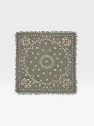 Small green knit bandana