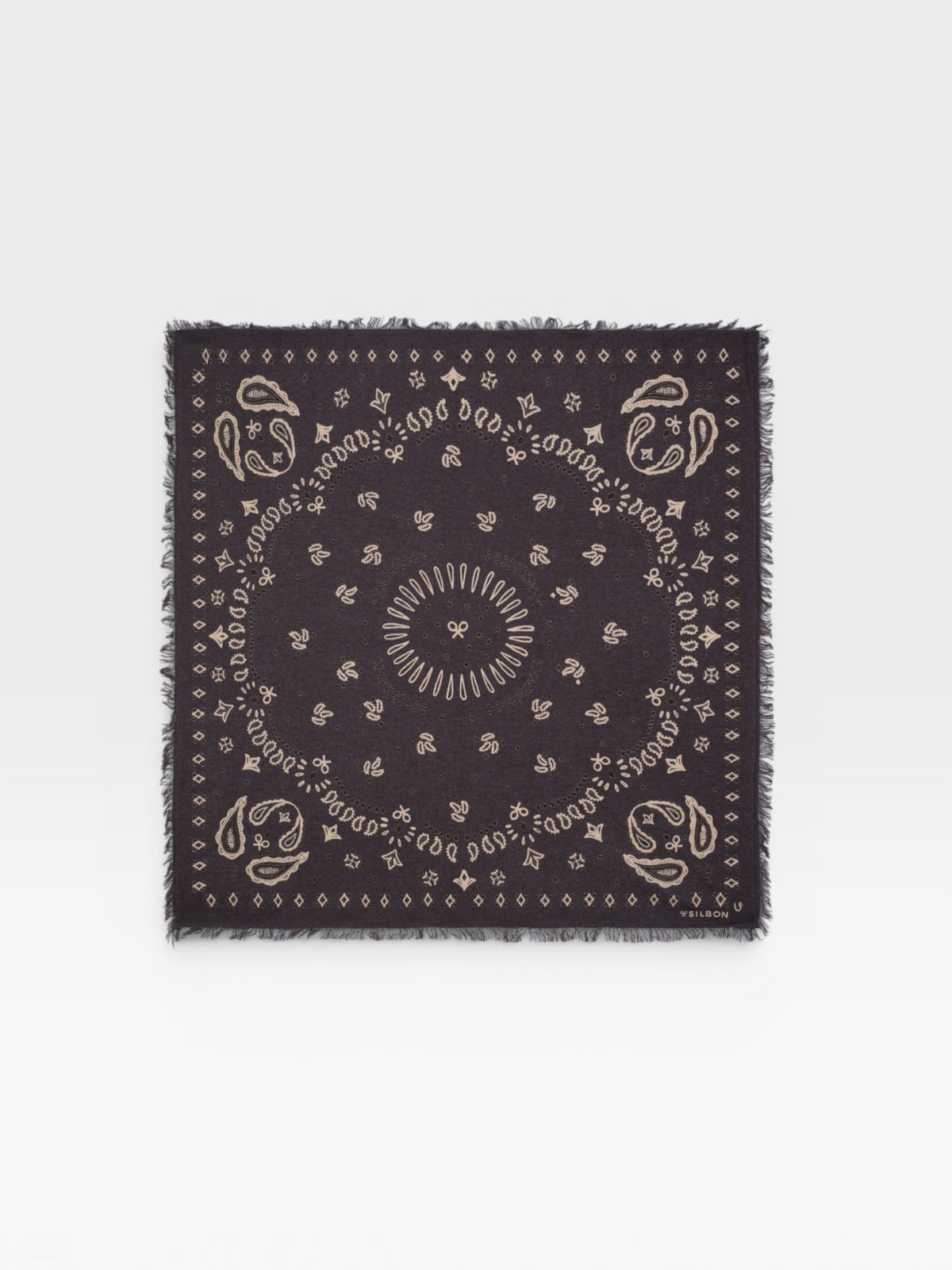 Bandana punto grande marron