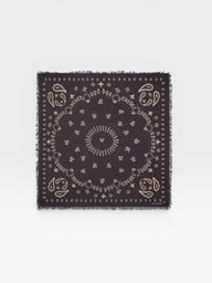 Large brown knit bandana