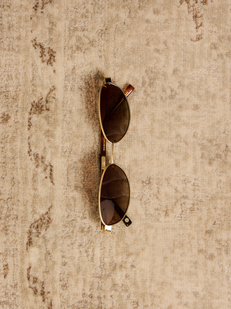 MOXSILBON unique gold sunglasses