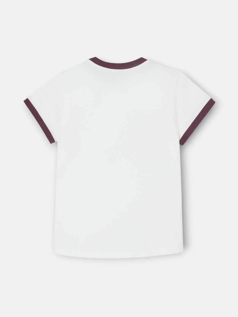T-shirt femme Silbon Club écru