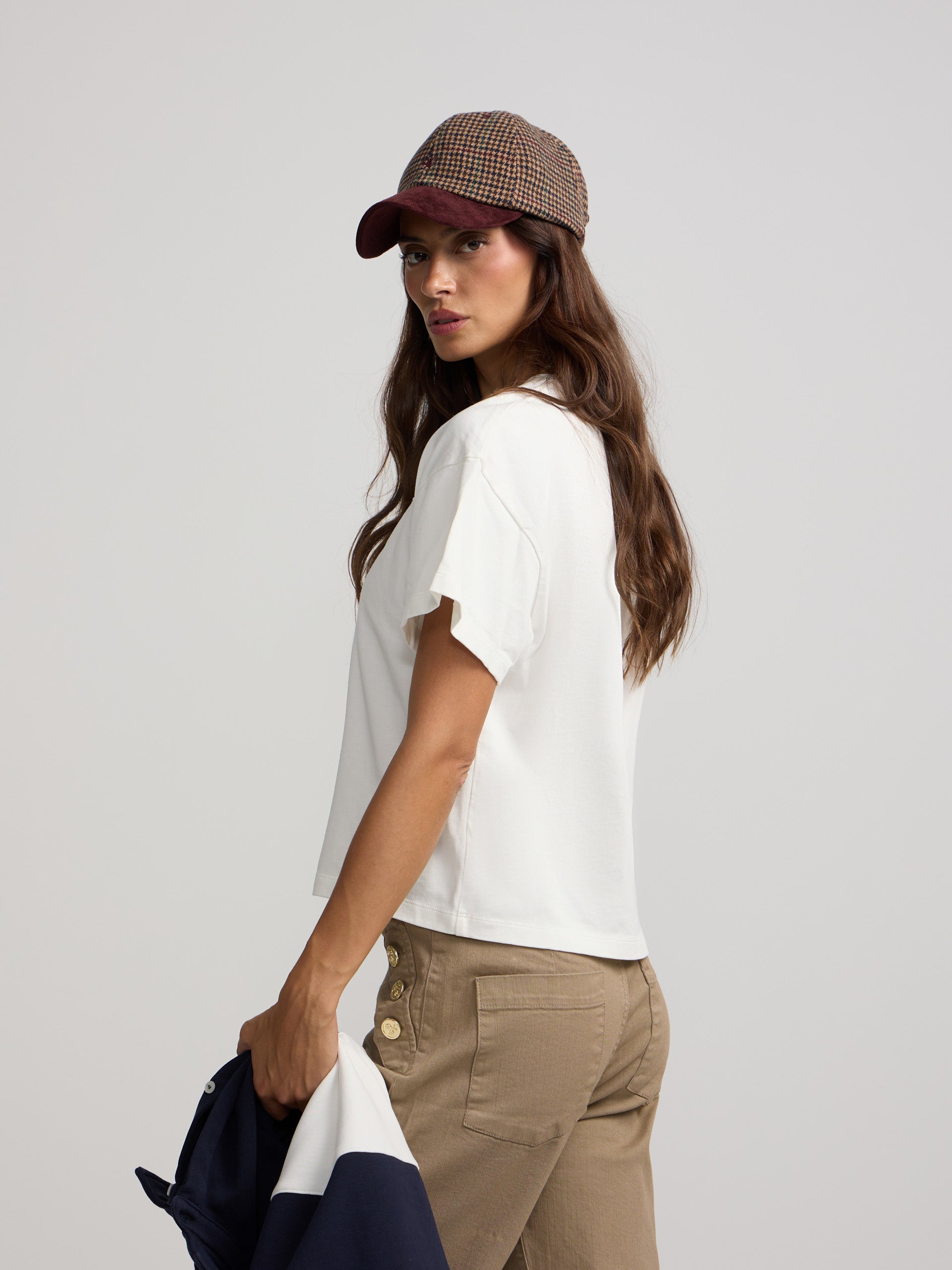 T-shirt femme patch silbon blanc