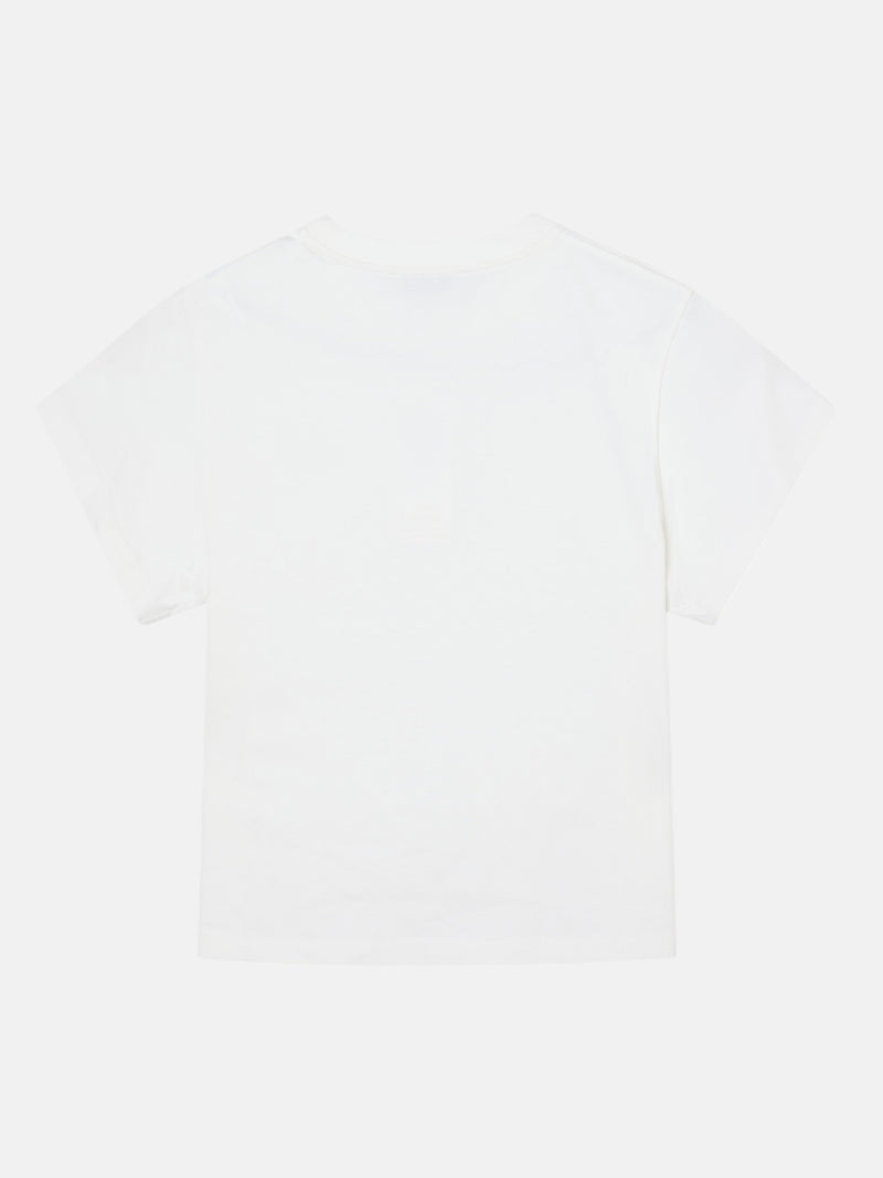 Women's white Silbon patch t-shirt