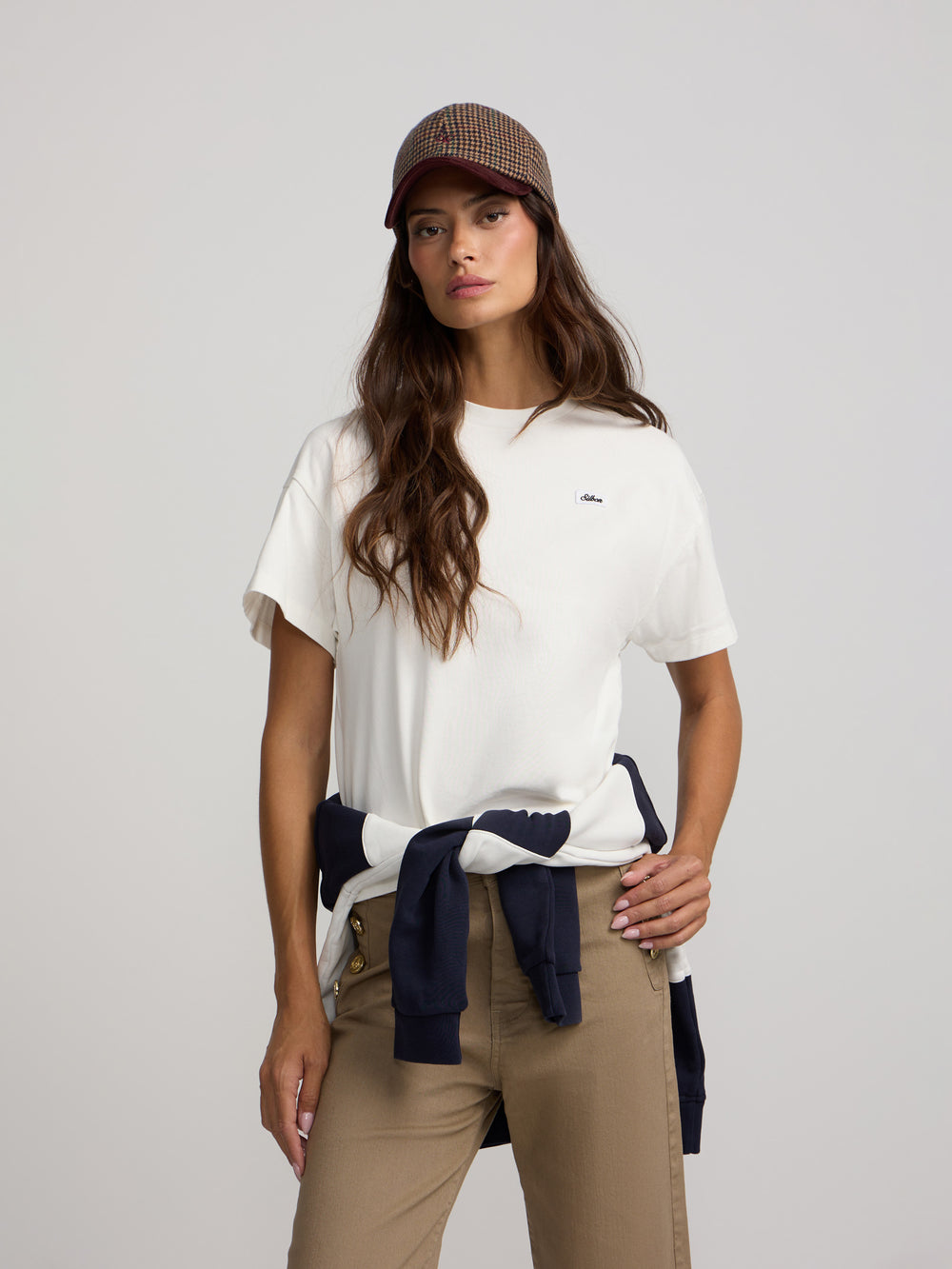 Camiseta woman parche silbon blanco