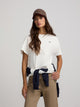 T-shirt femme patch silbon blanc