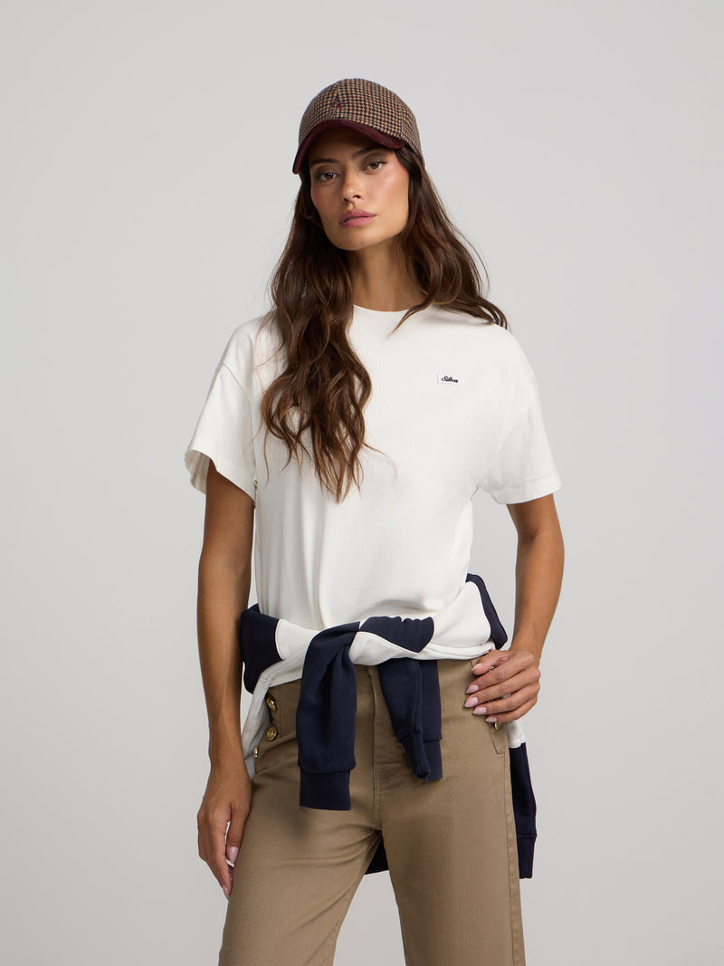 Women's white Silbon patch t-shirt