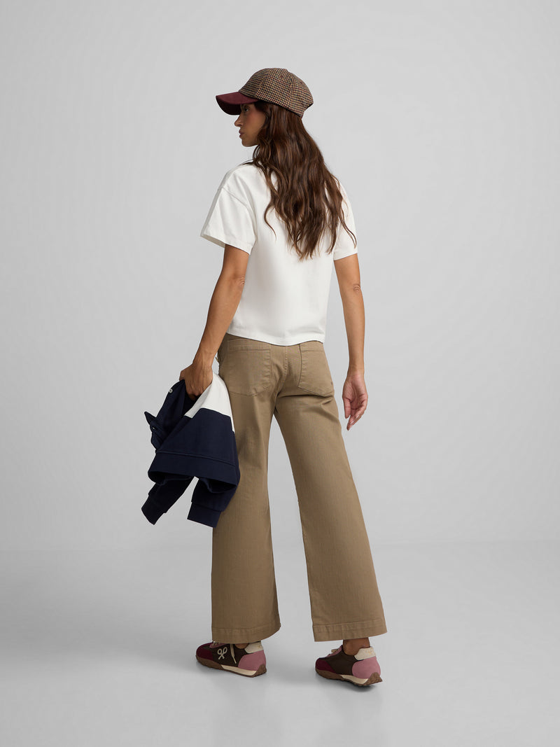 Women's white Silbon patch t-shirt