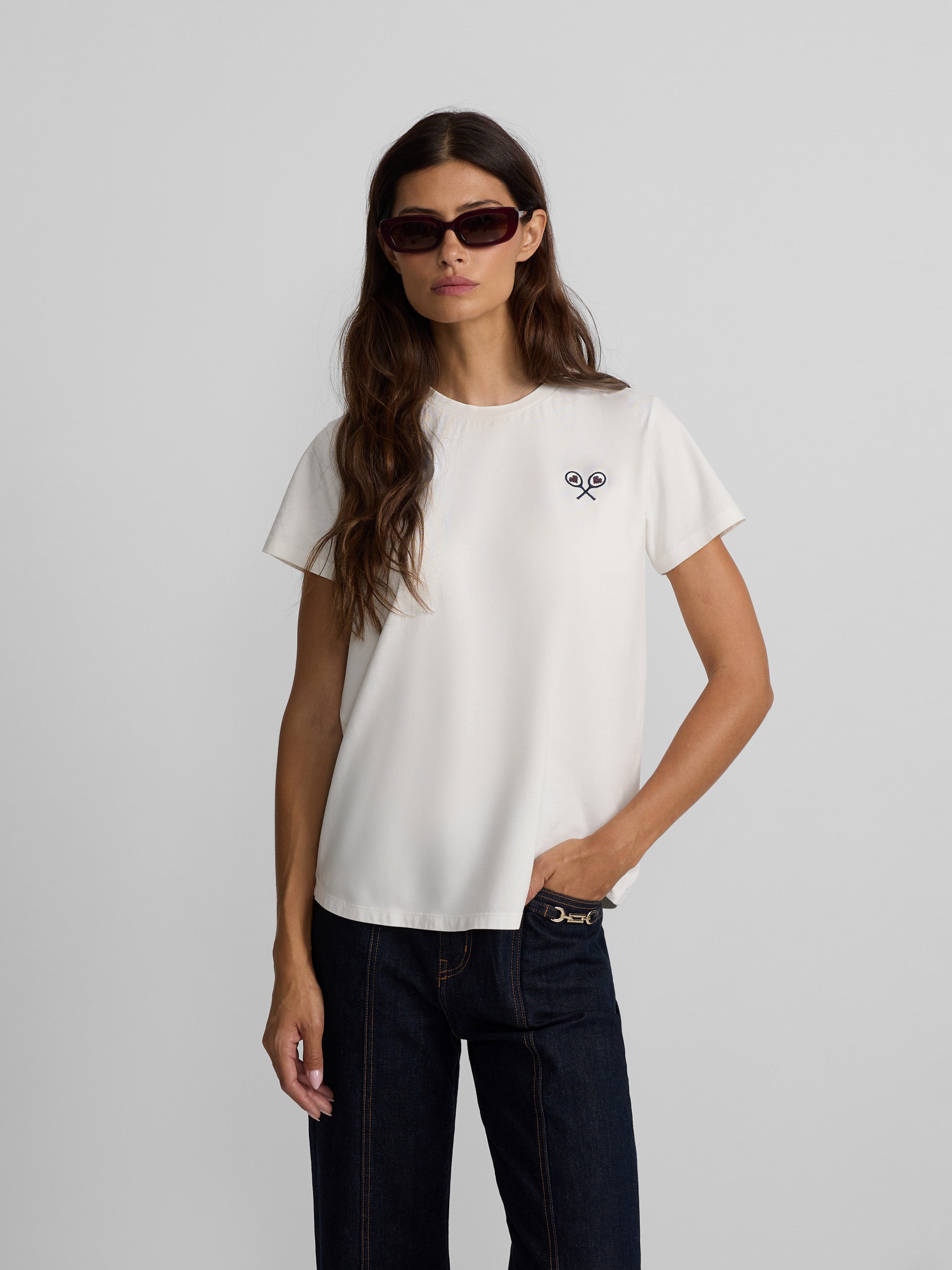 Camiseta woman lucky love crudo