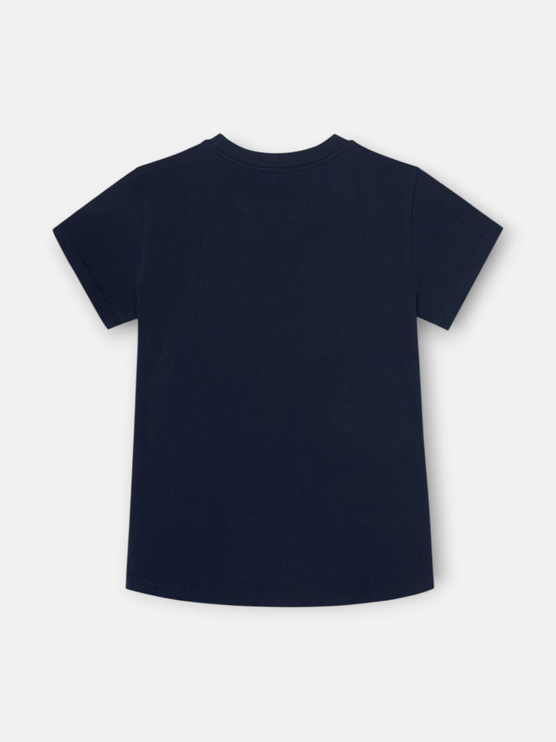 Camiseta mulher lucky love azul-marinho