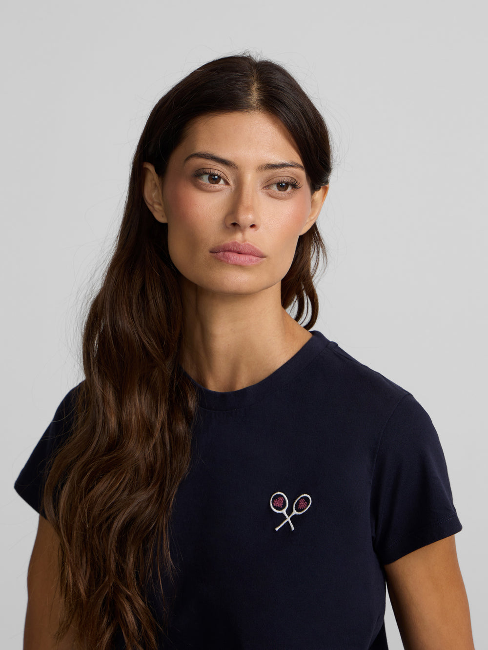 Camiseta woman lucky love azul marino
