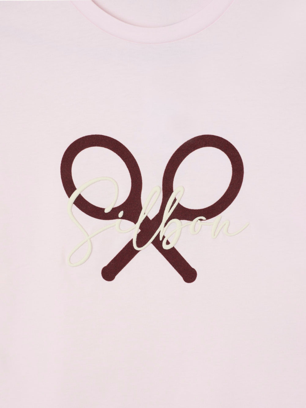T-shirt femme raquette Silbon rose