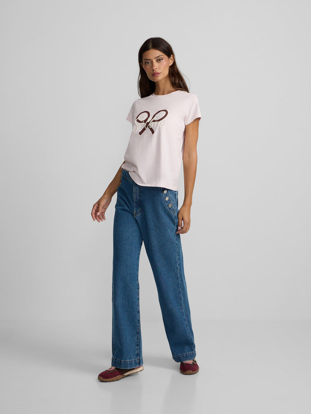 T-shirt femme raquette Silbon rose
