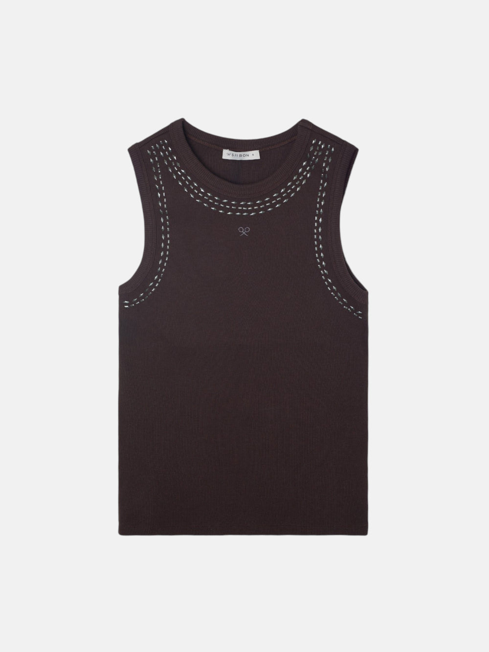 Camiseta woman tank top tachas marron