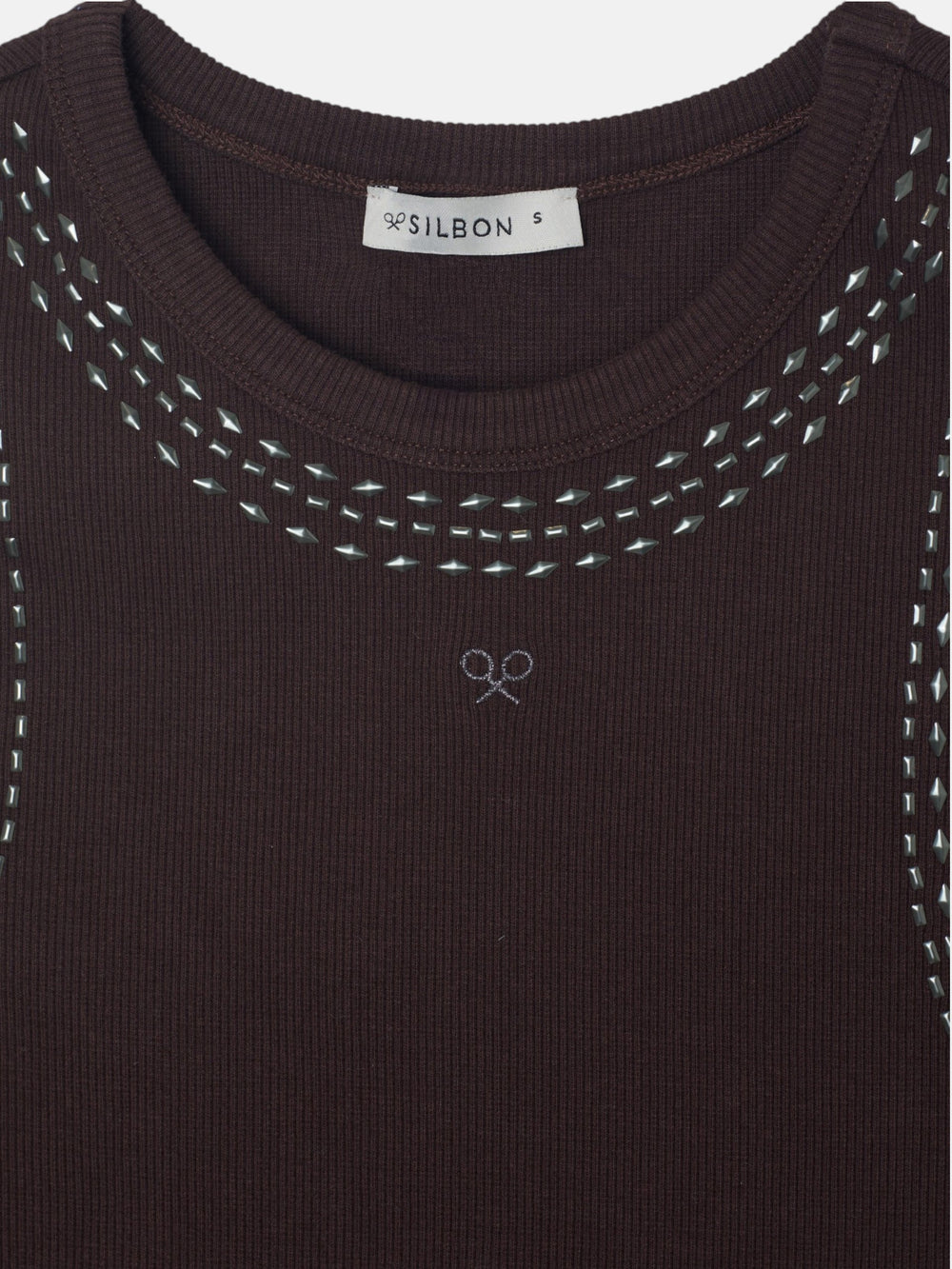 Camiseta woman tank top tachas marron