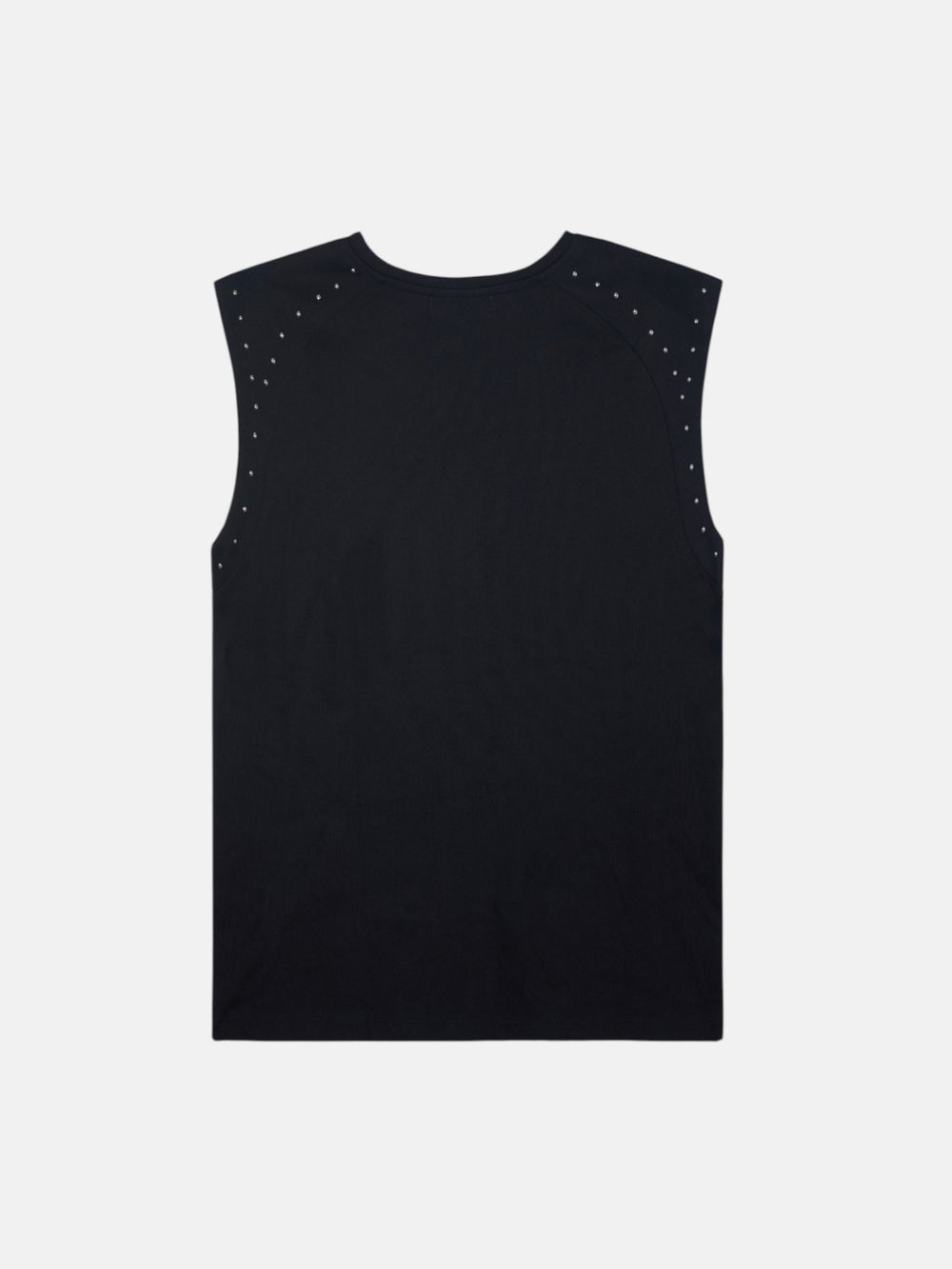 T-shirt femme épaulettes détail clous noire