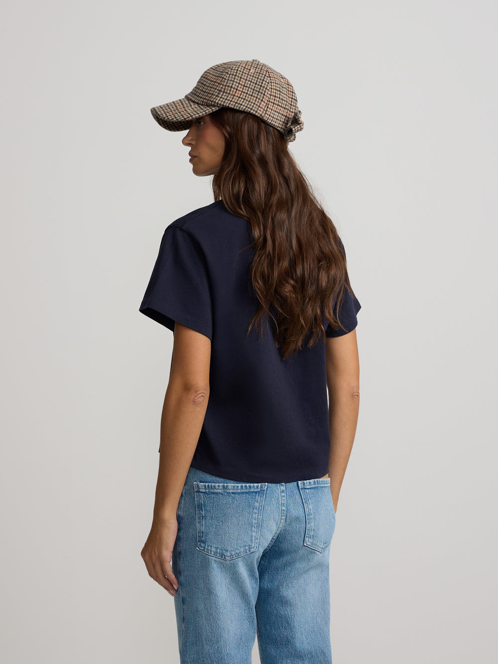 Camiseta woman parche silbon azul marino
