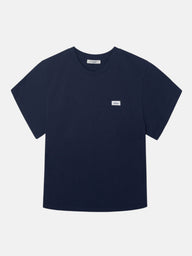Women's navy blue Silbon patch t-shirt