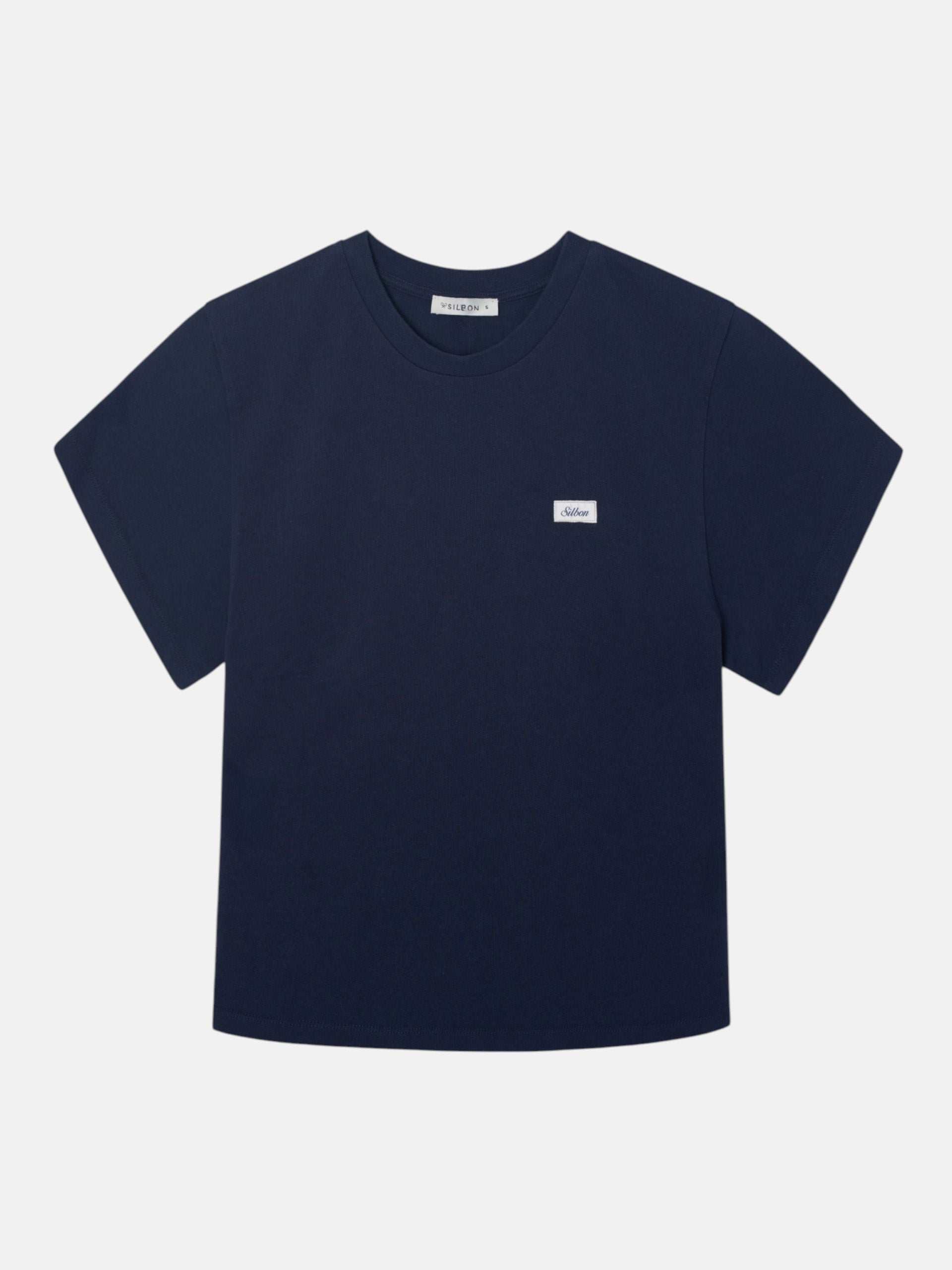 Camiseta woman parche silbon azul marino