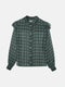Blusa volantes estampado etnico verde