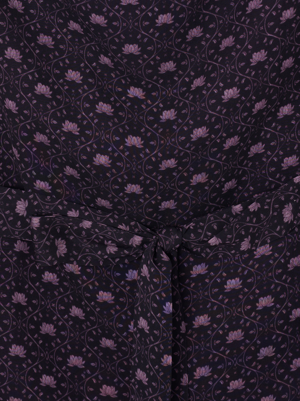 Blouse nouée imprimé violet