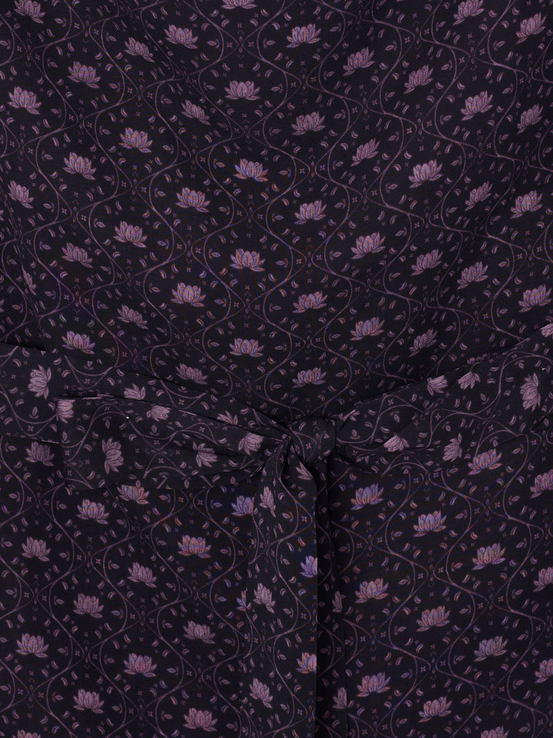 Blusa lazada estampado morado