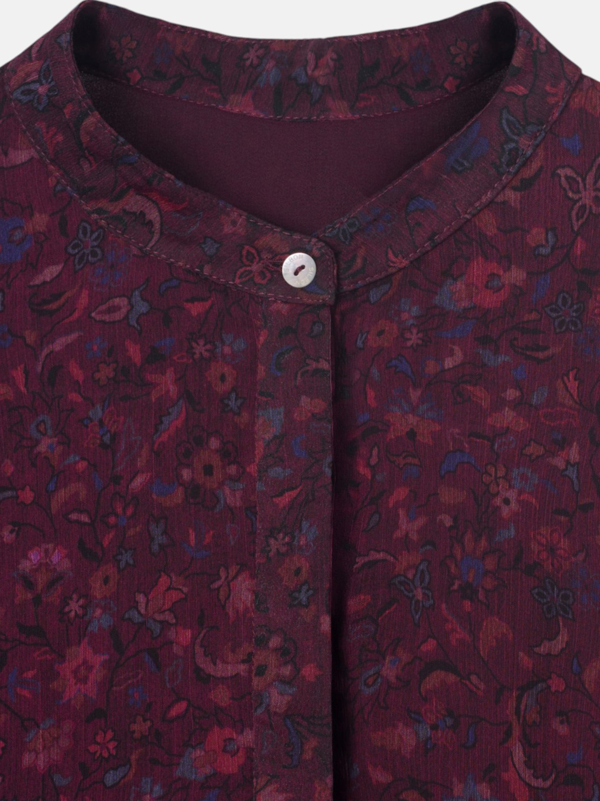Blusa estampado flores granate
