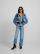 Straight light denim trousers