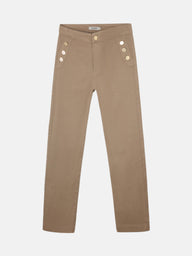 Calças culotte marinheiro denim areia